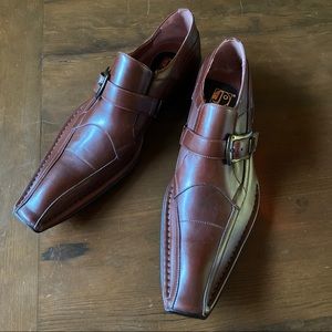 NEW Jo Ghost Italy Men’s Brown Leather Slip-On Shoes Size EU 44 US 10.5